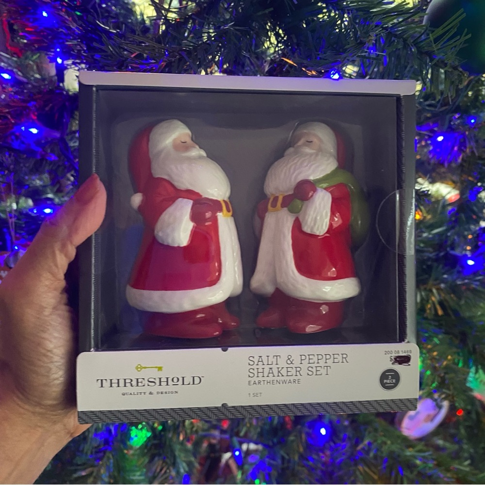 Threshold Festive Santa Shaker Set - Red and White